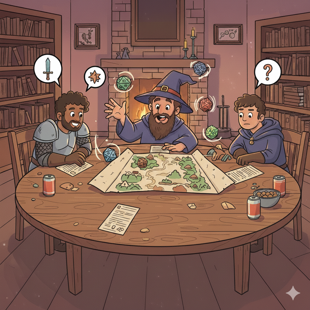 Pessoas jogando RPG Pessoas jogando RPG